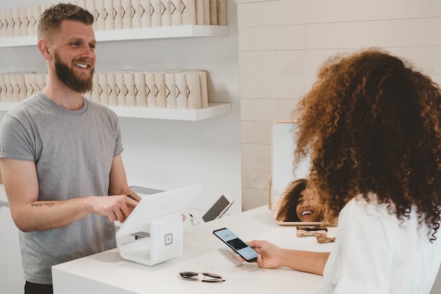 customer making purchase