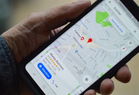 google maps opened on the phone