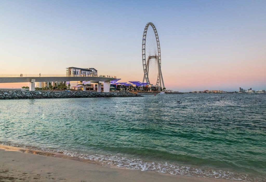 An Observation Wheel on Blue Island in Dubai