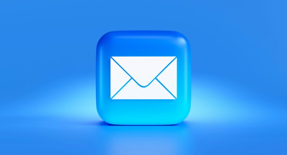 a-blue-button-with-a-white-envelope-on-it